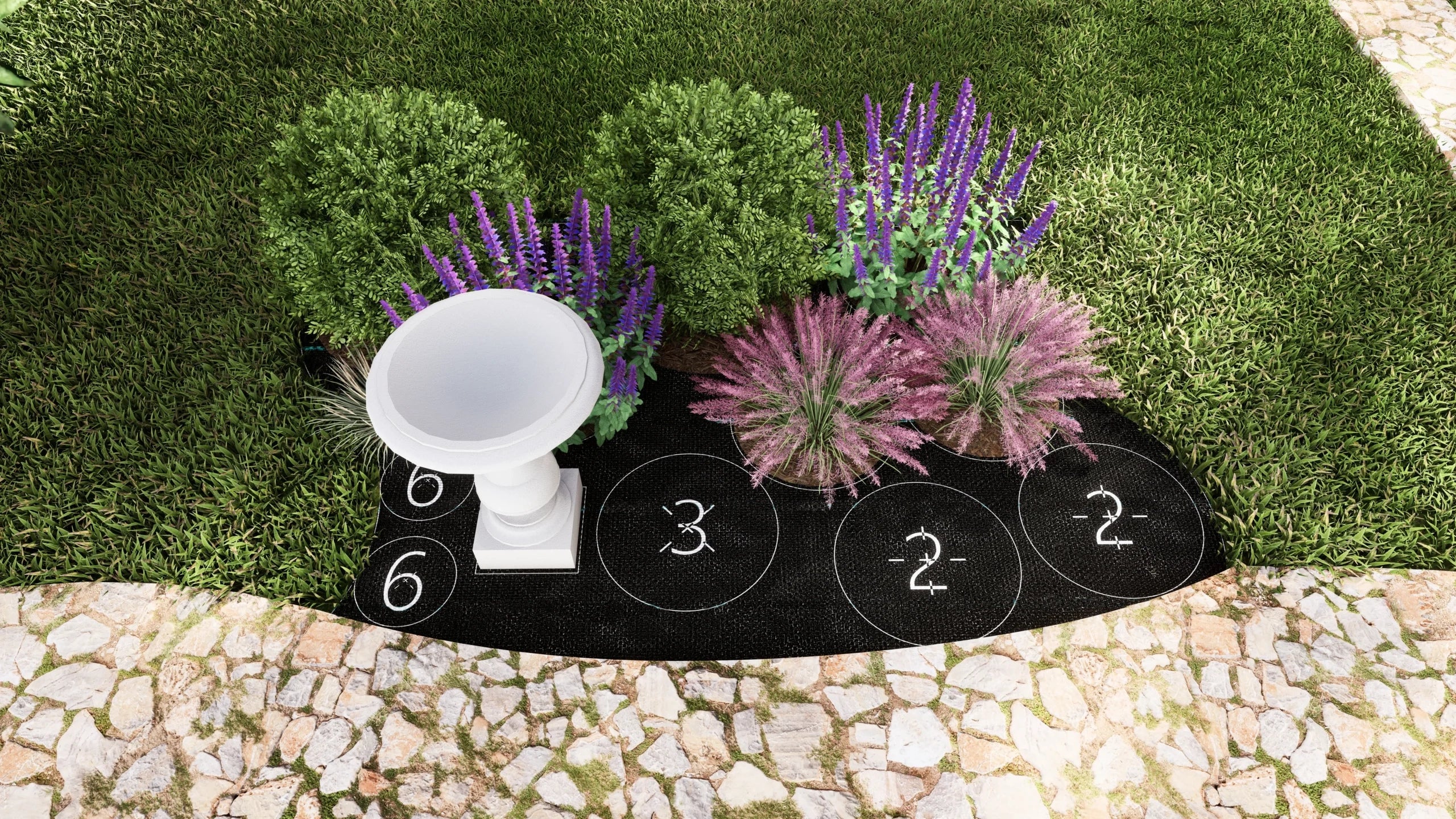 Bird Bath Garden Design 5&