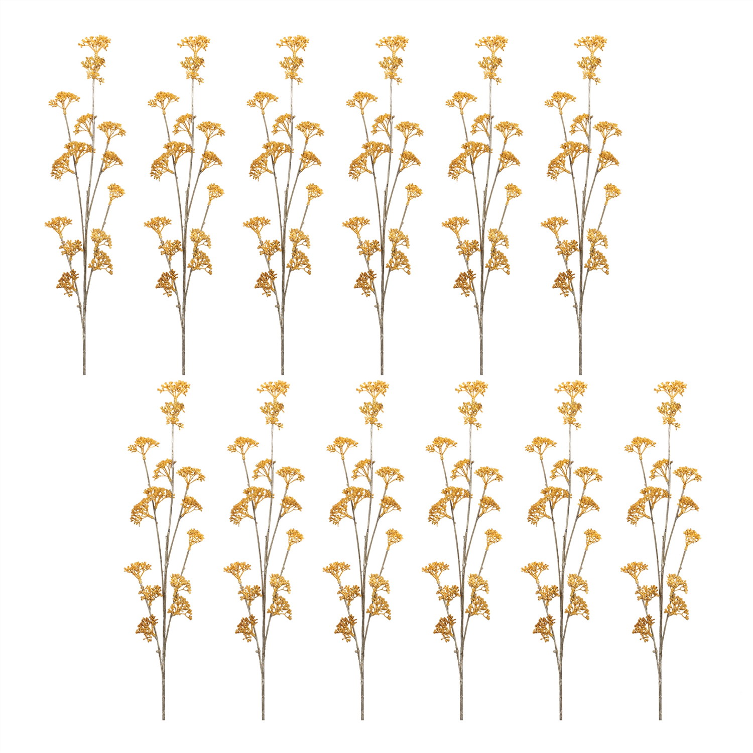 Golden Patrina Spray (Set of 12) 33”H Plastic