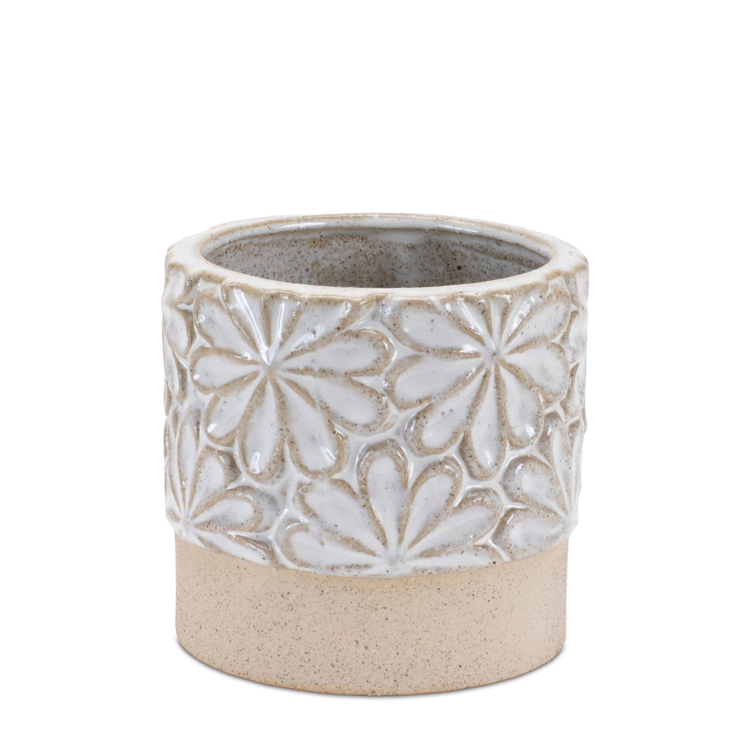Container (Set of 2) 4"D x 4"H, 6"D x 5"H Ceramic
