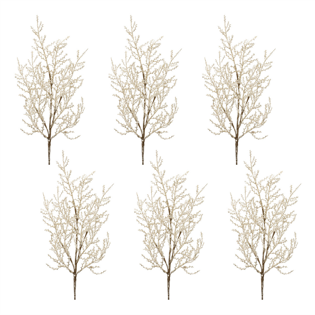 Glittered Pine Spray (Set of 6)