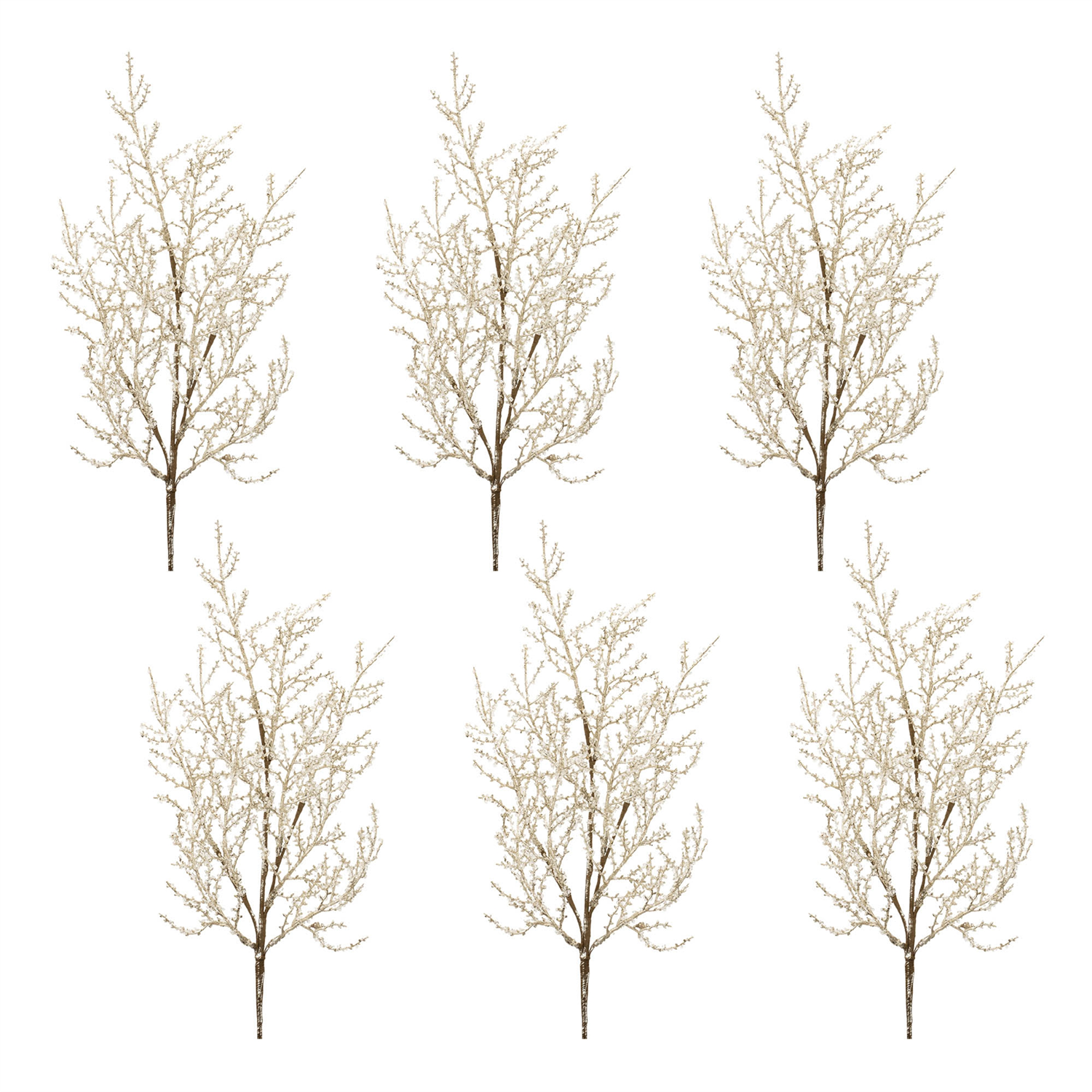 Glittered Pine Spray (Set of 6)