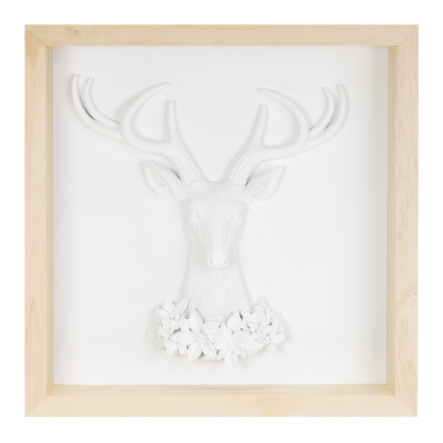 Framed Holiday Deer and Tree Artwork (Set of 2)