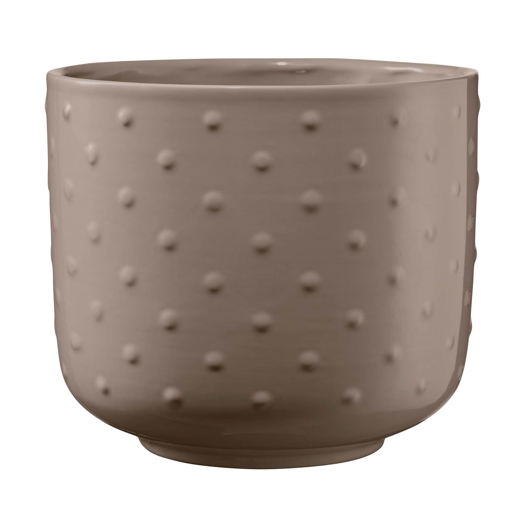 5.1" Gray Beige Ceramic Baku Pearl Pot