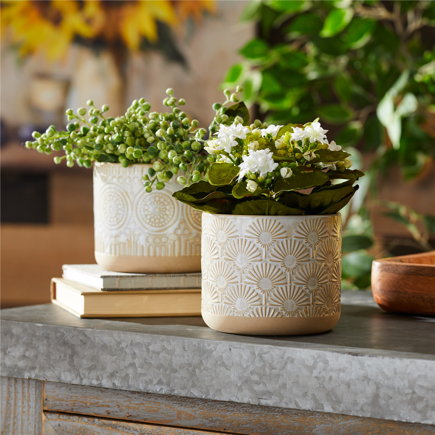 Container (Set of 2) 4.75"D x 4"H Porcelain