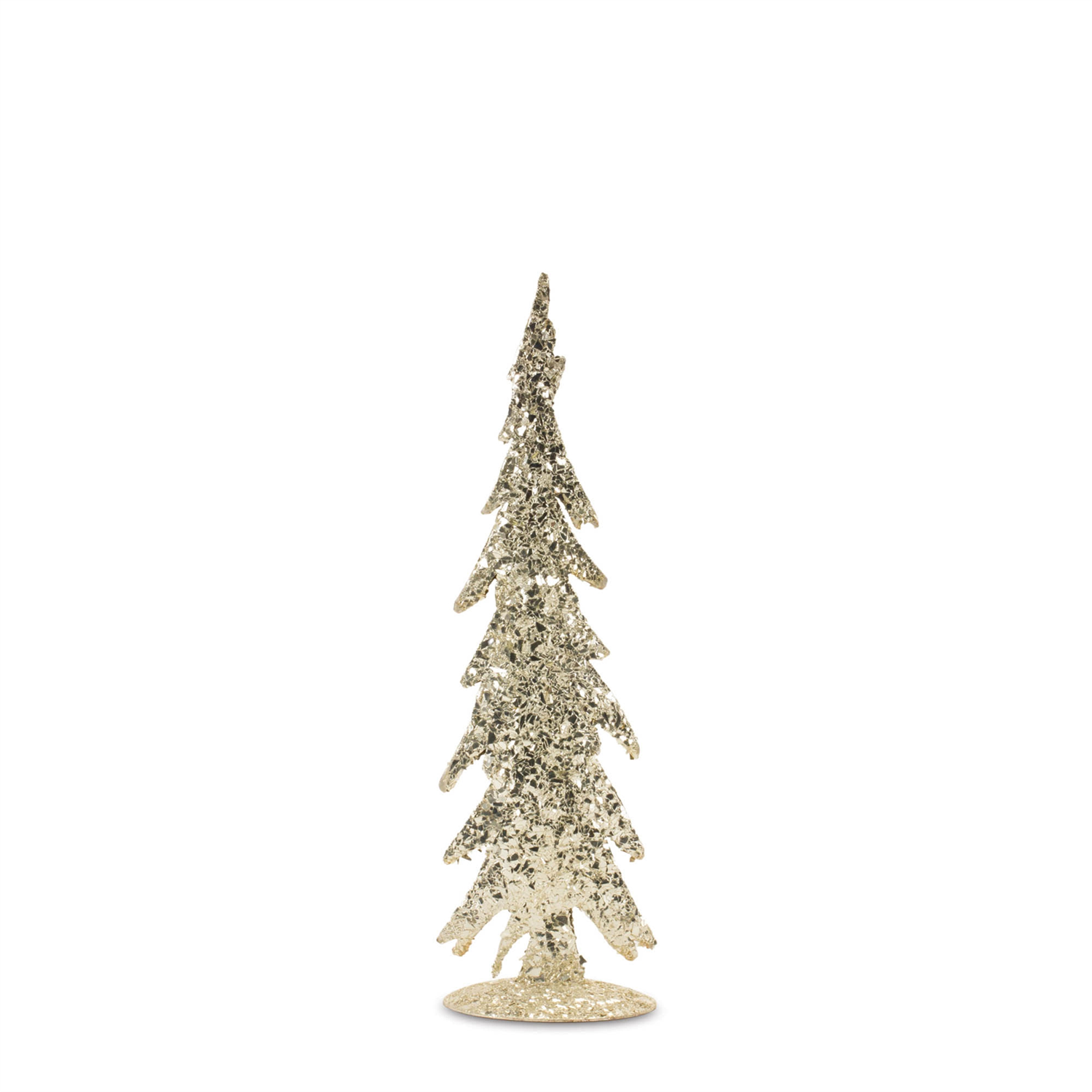 Gold Mosaic Glass Pine Tree (Set of 2)
