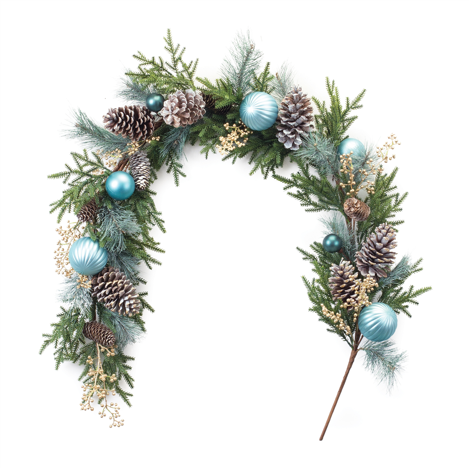Decorated Holiday Pine Garland 6&