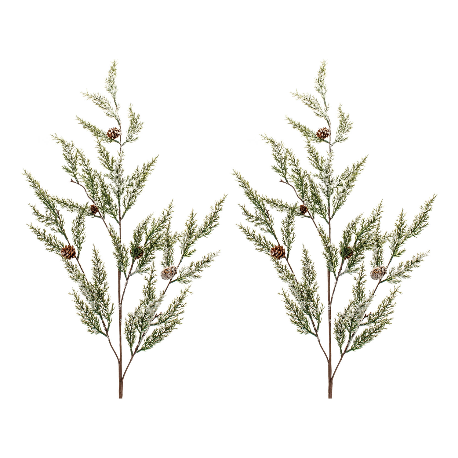 Icy Pine Spray with Pinecones (Set of 2)