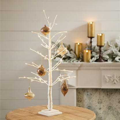 LED Glittered Twig Tree 36"H