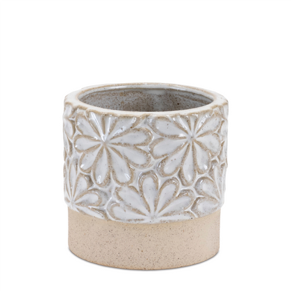 Container (Set of 2) 4"D x 4"H, 6"D x 5"H Ceramic