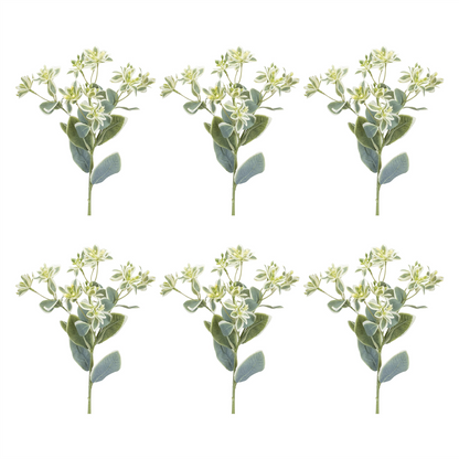 Euphorbia Spray (Set of 6) 18.5”H Polyester