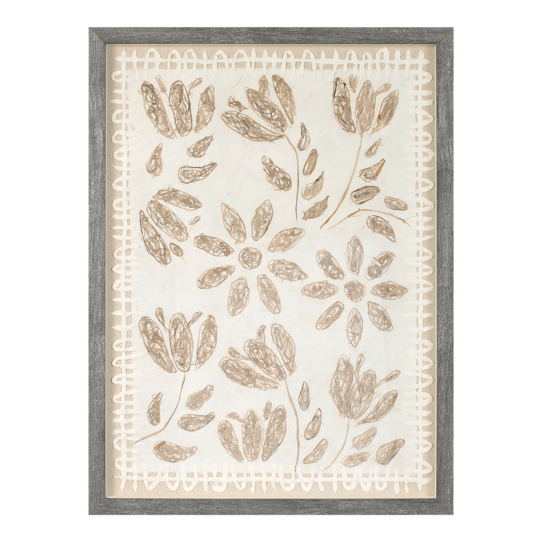 Framed Floral Wall Décor (Set of 2) 18"L x 24"H Glass/MDF/Paper