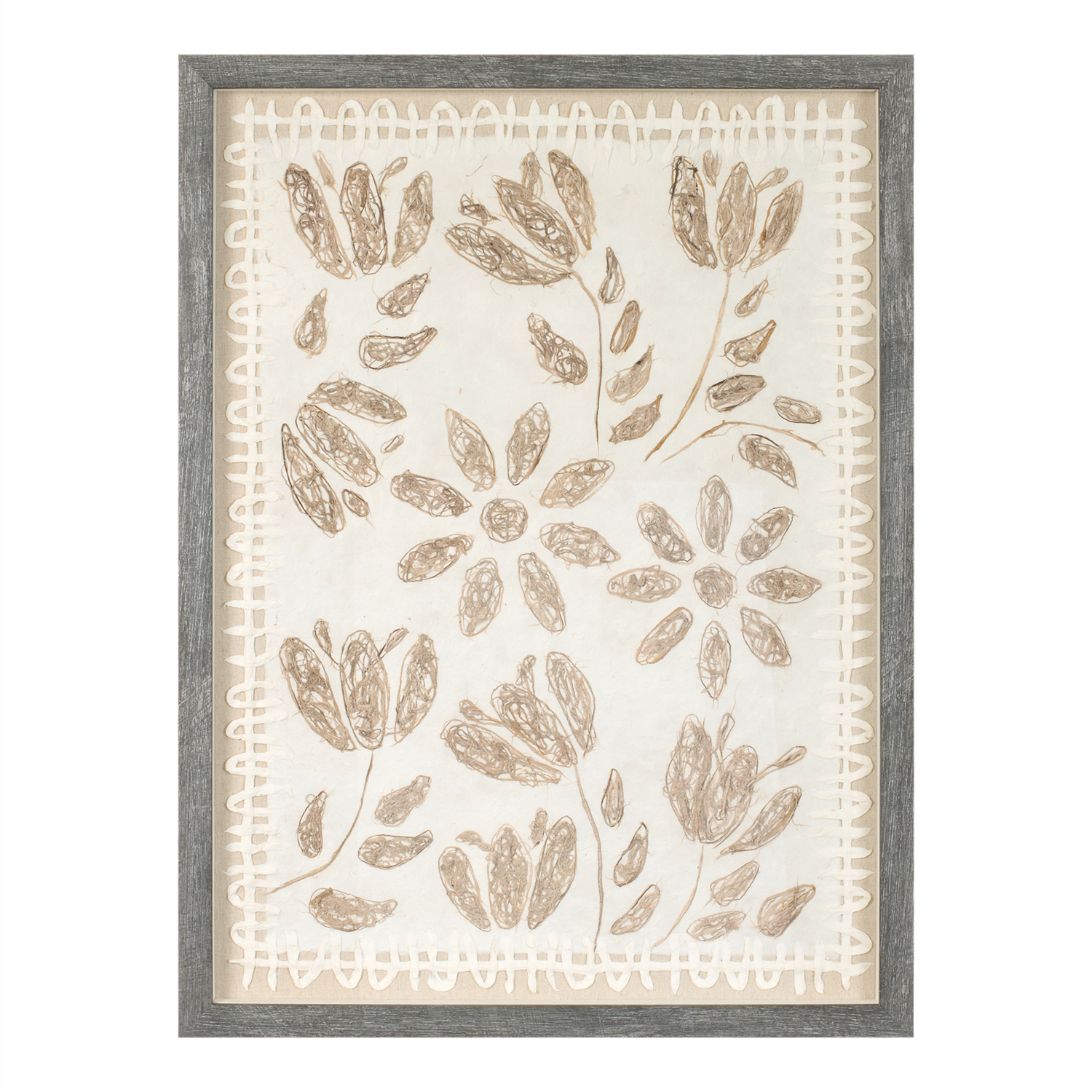 Framed Floral Wall Décor (Set of 2) 18"L x 24"H Glass/MDF/Paper