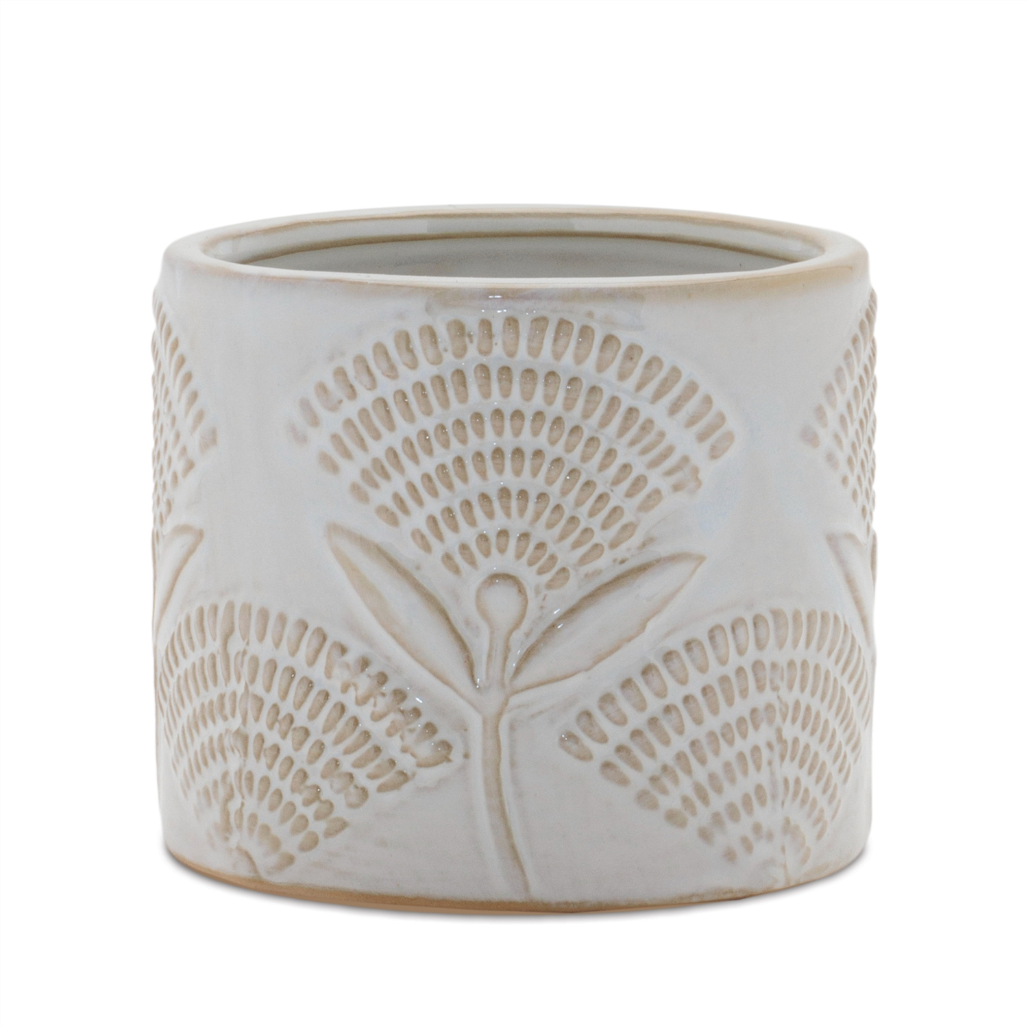 Container (Set of 2) 4"D x 3.5"H, 5.5"D x 4.5"H Porcelain