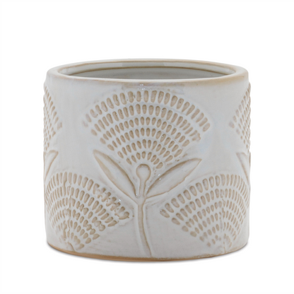 Container (Set of 2) 4"D x 3.5"H, 5.5"D x 4.5"H Porcelain