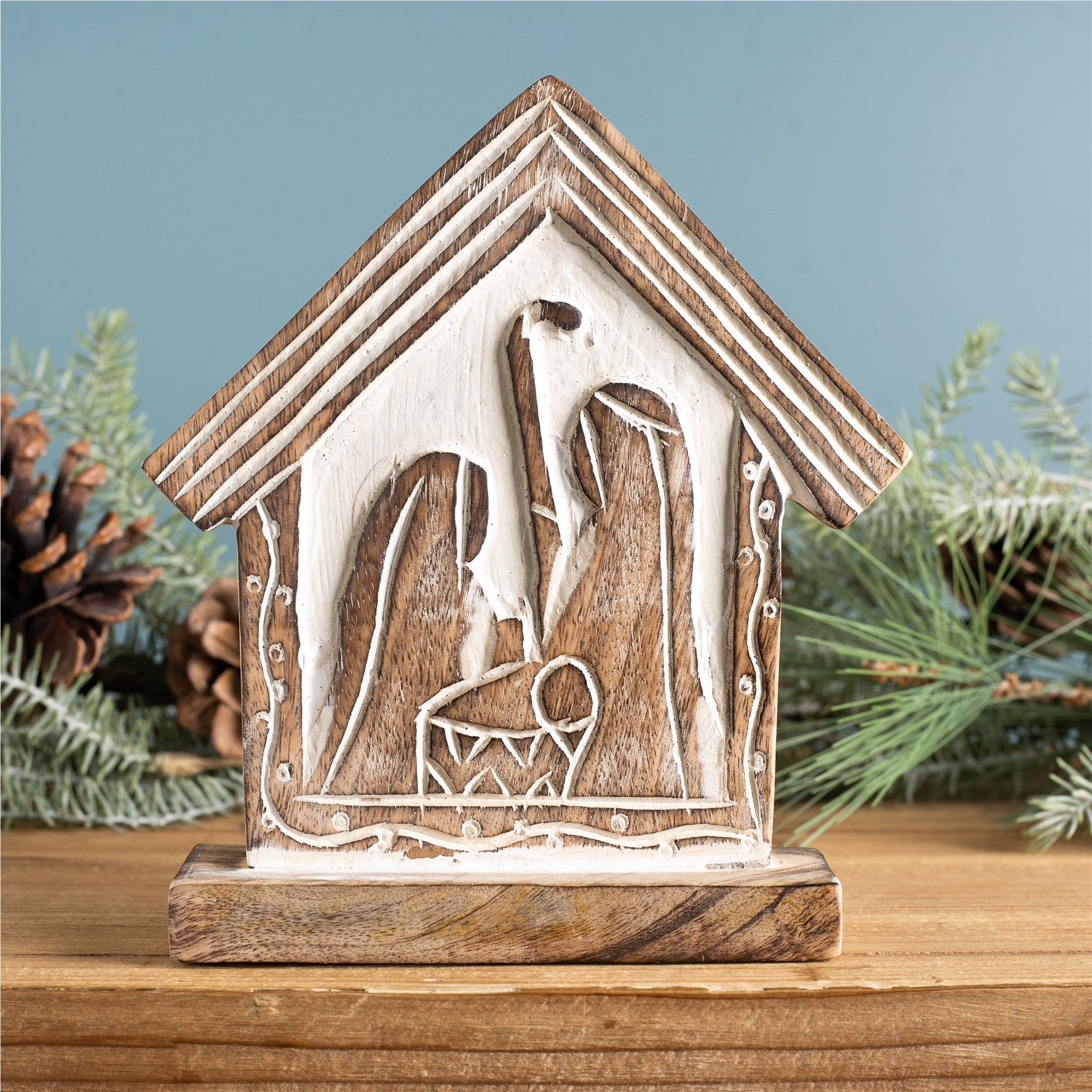 Holy Family (Set of 2) 6.5"L X 7.25"H MDF