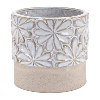 Container (Set of 2) 4"D x 4"H, 6"D x 5"H Ceramic