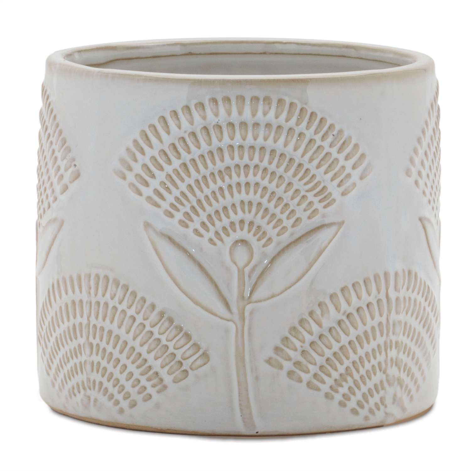 Container (Set of 2) 4"D x 3.5"H, 5.5"D x 4.5"H Porcelain