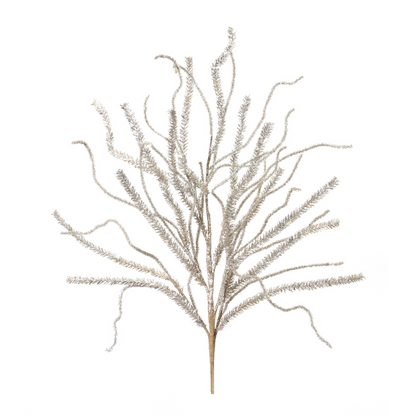 Glittered Pine Tinsel Branch (Set of 2)