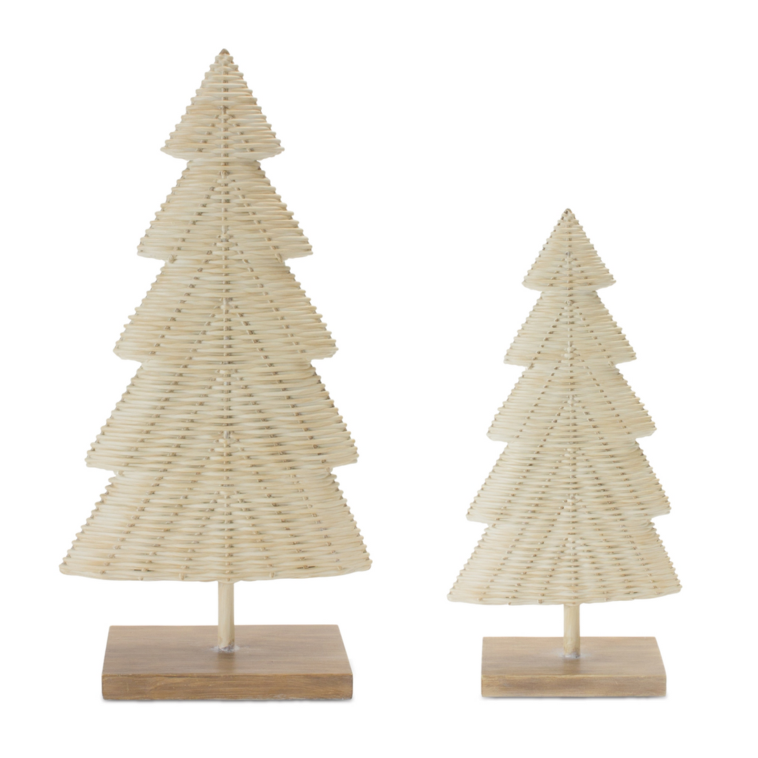 Woven Wicker Design Pine Tree (Set of 2)